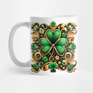 Green And Gold Shamrock Mug